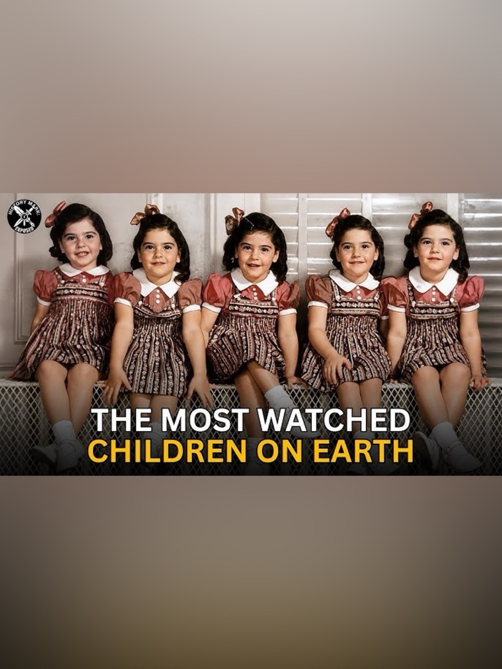 DIONNE QUINTUPLETS- INFANCY FRAMED PHOTO- Natural Canadian Quints born in 1934 - Picture 2 of 12